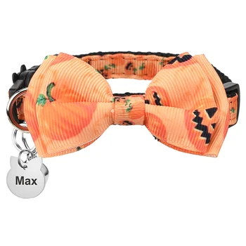 Personalizētu Halloween Loku Lentes Pet Apkakle Bezmaksas Gravēšana Pasūtījuma DIY Plāksnītē Kaklarota Suņu & Kaķu Sertifikācijas Frāze