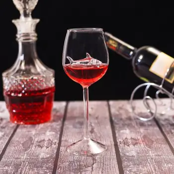 Personības Radošo 3D Haizivs Klīst sarkanvīna Stikla Karafi Funkciju Goblet Bāra Kokteilis Tases Verre Viskija Degustācija vīna glāze