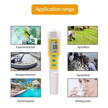 PH-Metrs PH Testa Pildspalva Monitor TDS&EK Mērītāju 3-In-1 Digitālās Augsnes Ūdens PH Testeri Augsnes 0.0-14,0 Akvārijs Baseins Testa Komplekts