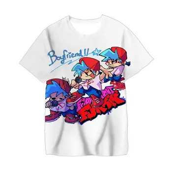 Piektdienas Vakarā Funkin Tshirt Bērnu Zēnu Drēbes, 3D druka, T-krekls ar Īsām Piedurknēm Harajuku Streetwear Video Jaunu Spēli Modes tees bērniem