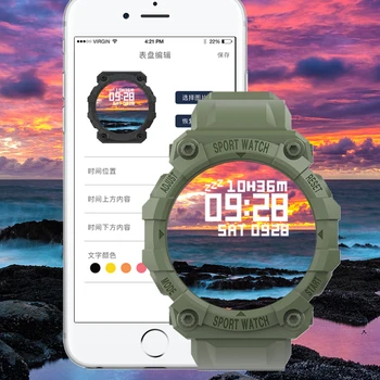 Pilnībā Touch Smart Skatīties Vīriešu Sporta Pulkstenis IP67 Waterproof Sirds ritma Monitors Smartwatch IOS Android Tālrunis