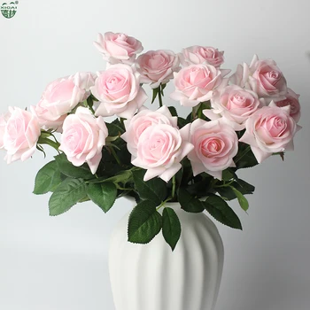 (PIRKT 2LOT SAŅEMSIET PAPILDUS 10% atlaidi) 11Pieces/Daudz Mājas/Kāzu Dekorēšana Mākslīgo Ziedu Līgavas Pušķis Lateksa Nekustamā Touch Rožu Ziedi