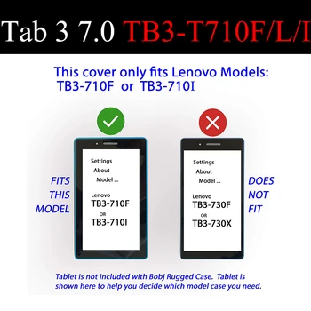 Planšetdatora soma flip ādas gadījumā Lenovo Cilnes 3 7.0