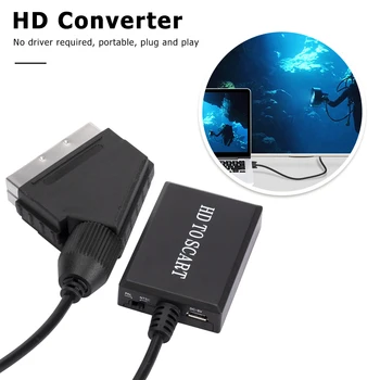Portatīvo Scart uz Saderīgām Kabeļu Converter Professional Video, Audio Adapteri (HD) TV, DVD, Spēļu Piederumi