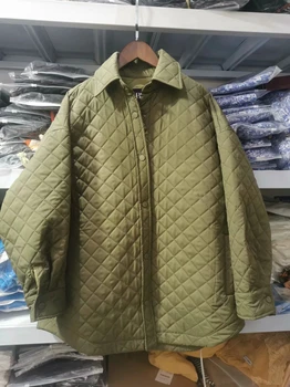 PPYQYKX Za kokvilnas jaka ir 2021. rudens un ziemas multicolor silts kokvilnas jaka, mētelis, jaka šiks retro dāmas gadījuma kokvilnas jaka