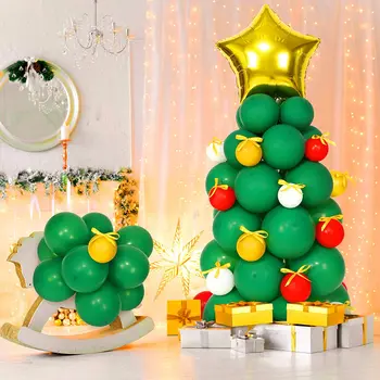 Priecīgus Ziemassvētkus Balonu Arkas Vainags Komplekts Zaļš Sarkans Santa Claus Baloni Ziemassvētku Ziemassvētki Jaunais Gads Puse Rotājumi Piederumi