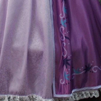 Princese Rapunzel Cosplay Kostīmu Pieaugušo Sieviešu Modes Violeta Kleita Halloween Karnevāls Bumbu Kleita