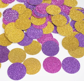 Princese Rapunzel Tangled meitene bērniem dzimšanas dienas ballīti galda dekorēšana mirdzēt aprindās violeta fuksijas, zelts Bērnu dzimšanas