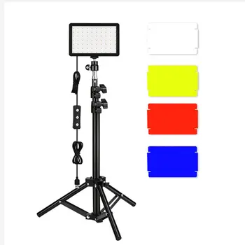 Profesionālās Fotogrāfijas Apgaismojuma Komplekts USB LED Video Light Kit Fotogrāfija Apgaismojums Statīva Stends Filtri Live Video