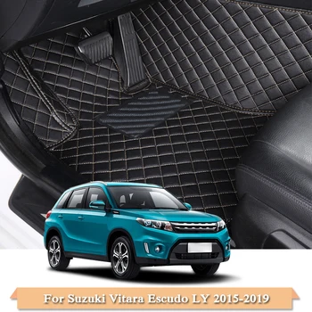 PU Automašīnas Grīdas Paklājs Par Suzuki Vitara Eskudo LY-2019 5 Sdvietas LHD Auto Pēdu Spilventiņu Auto Stils Paklāju Segumu Iekšējā Piederumi