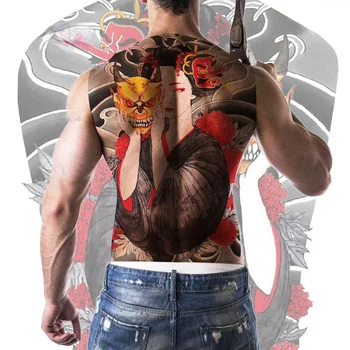 Pūķis, Čūska, Pagaidu Tiger Tetovējumu Uzlīmes Vīrieši Sievietes Full Atpakaļ Tetovējumu Uzlīmes Melns Tetovējums Čūska Tetovējumu Uzlīmes