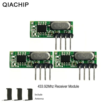 QIACHIP 3pcs 433 mhz RF Uztvērējs Superheterodyne UHF UZDOT 433Mhz Tālvadības Moduļu Komplekts Maza Izmēra Mazs Enerģijas Arduino Uno