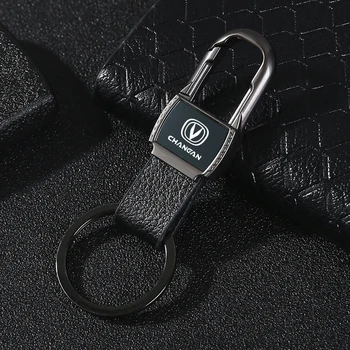 Radošā Hightal Kvalitātes dāvanu automašīnu keychain ar ādas atslēgu gredzeni Changan CS85 CS75 PLUS CS95 CS35 alsvin CS15 CS55 Eado auto