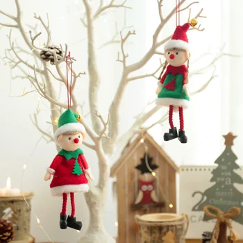 Radošās Ziemassvētku Dekors Cute Lelle Elf Kritums Rotājumi Ziemassvētku Eglītes Kulons Puse Mājas Apdare Festivāls Dāvanu