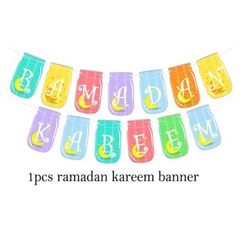 Ramadāna Kareem Banner Lateksa Baloni Uzstādīt Musulmaņu Islama Festivāls Puse DIY Apdare Eid Al Adha Dāvanas