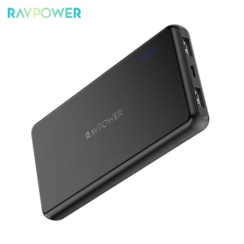 RAVPower Power Bank 10000mAh Portatīvo Uzlādes Poverbank par Xiaomi Redmi 8 7 iphone 11 X Powerbank 10000mAh Ārējo Akumulatoru