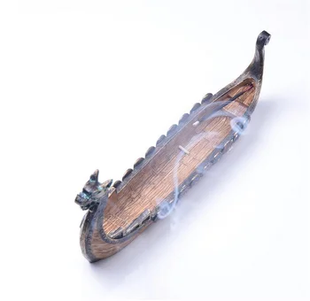 Retro Vīraks Degļu Dragon Boat Vīraka Nūju Turētājs, Tradicionālā Ķīniešu Dizains, Roku Cirsts Griešanai Vīraka Kvēpināmais Trauks Rotājumi, Mājas Dekoru