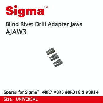 Rezerves žokļu par Sigma blind kniežu urbis adapteris #BR5, #BR7, #BR316 un #BR14