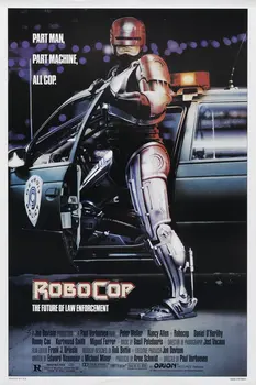 Robocop Filmas Plakāts (1987) Zīda Plakātu Dekoratīvās Glezniecības 24X36Inch