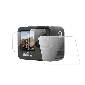 Rūdīta Stikla Aizsargs Vāks GoPro Hero 10/9 Black Aizsardzības Iet pro10/9 Kameras Objektīvs Ekrāna aizsargplēvi Piederumi