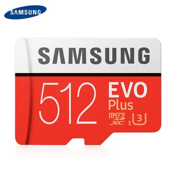 SAMSUNG Atmiņas Karte Micro SD 32GB 64GB, 128GB un 256 gb 512 GB SDHC SDXC Pakāpe EVO+ Klase 10 C10 UHS TF SD Kartes Trans Flash Atmiņas