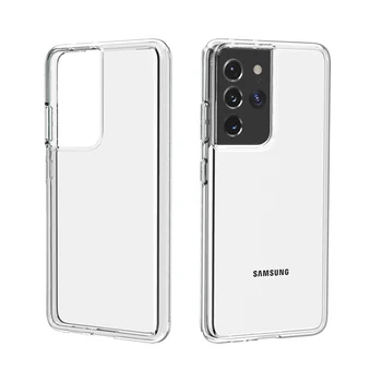 Samsung Galaxy S20 S21 Ultra Gadījumā Pārredzamu Mititary Pakāpes Anti-Scratch TPU seguma Samsung, Ņemiet vērā, 20 Ultra