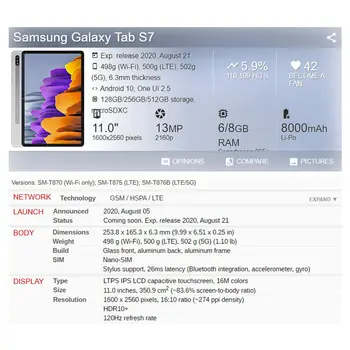 Samsung Galaxy Tab S7 11 2020 Gadījumā Āda Smart seguma Samsung Galaxy Tab S7 11SM-T870 T875 Flip Stends Gadījumā