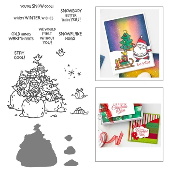 Santa Claus Metāla Griešanas Mirst Un Zīmogu Turētāji Scrapbooking Albumu Kartes Papīra Spiešanu Amatniecības DIY Die Samazināt 2021