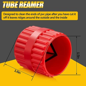Sarkanā Iekšējā-Ārējā Reamer Caurules Grope Rīks PVC PPR Vara Caurules