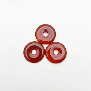 Sarkanā Jaspers agates Rožu Kvarca dabīgo akmeņu 30MM gogo kārta cabochon pērlīšu Rotaslietas Pieņemšanas 6pc, Kaklarota, Auskari aksesuāri