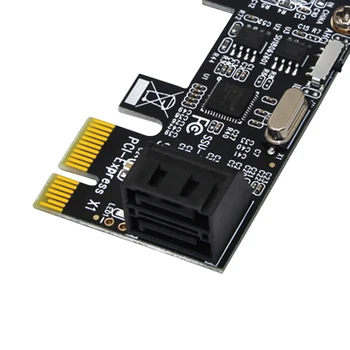 SATA PCIe Adapteri 2 Portu SATA III PCI Express 3.0 Kontrolieri X1 Paplašināšanas Kartes Adapteri Video Karti, Kabeli, Extender PC Daļas