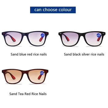 Seemfly Modi Sievietēm, Vīriešiem Anti Zilā Gaisma Lasīšanas Brilles Kvadrātveida Rāmis Bifocal Pakāpeniski Presbyopic Brilles +1.0 Līdz +4.0