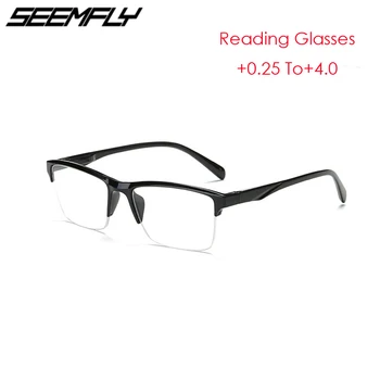Seemfly Pusi Rāmi, Lasīšanas Brilles Anti-Noguruma Lasītājs Brilles Lupa +0.75 +1.0 +1.25 +1.75 +2.0 +2.25 +2.75 +4.0