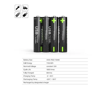 SHSEJA 1110mWh 1,5 V AAA Uzlādējamas Litija USB Baterija AAA 1,5 V Litija-jonu Akumulators Tālvadības pults ,Bezvadu peles aaa baterijas