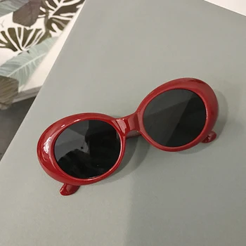 Sieviešu Vasaras Modes Saulesbrilles Treknrakstā Retro Ovāls Bieza Rāmja Saulesbrilles Lupata, Aizsargbrilles, UV Aizsardzības Brilles Kārta Objektīvs