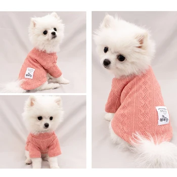 Silta Komfortabla Suņu Džemperis Adīšanas Pet Cat Suņu Apģērbu Chihuahua Maziem Suņiem Ziemas Apģērbu Mētelis Suņu Džemperi, Puloveru