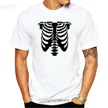 Skelets Drukāt Kaulu Grafiskais Mens Balts T-Krekls, Izmērs M, lai 3XLCasual O-veida Kakla Drukāt, Topi, t krekli, Vīriešu, sieviešu T-Krekls Jaunas