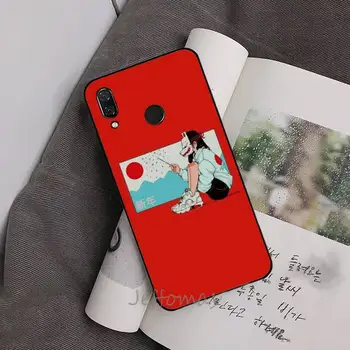Skumji japāņu Anime puzzle estētisko Phone Gadījumā Xiaomi Redmi 4. Piezīme 4x 5 6 7 8 pro S2 PLUS 6A PRO