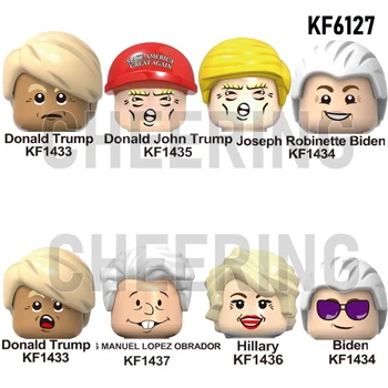 Slaveni Cilvēki no Amerikas savienoto Valstu Prezidents Trumpis Biden Noslēpums, Celtniecības Bloki Darbības Rādītāji Rotaļlietas bērniem KF6127