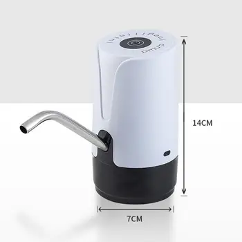 Spiedpogu atkārtoti Uzlādējams Elektriskais Dozators Ūdens Sūknis ar USB un 304 Nerūsējošā Tērauda Caurule 4,5 L - 18.9 L Čaulu Ūdens
