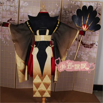 Spēle Onmyoji Taitengu Melnā Zelta Spalvu Asmens Kaujas Tērps Kimono Cosplay Kostīmu Lomu Spēlēt Halloween Sievietēm Bezmaksas piegāde 2020