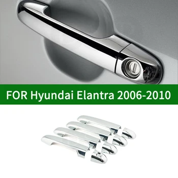 Spīdīga hroma sudraba Sānu Durvju Rokturi bļodā Attiecas Apdares Par Hyundai Elantra Touring I30 Avante HD 2006. - 2010. gads 2007 2008 2009