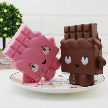 Squishy šokolādes Mīksto Izsmalcinātu Jautri simulācijas pārtikas Rotaļlietas Aromātisks Squish Lēni Pieaug Stress Atslodzes Izspiest Rotaļlietas Squishe