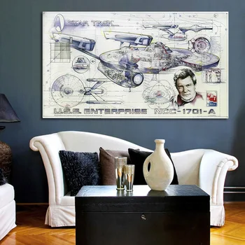 Star Trek Kosmosa Projekts, Plakātu, Audekls Gleznošanai Mājas Dzīvojamā Istaba Guļamistaba Mākslas Krāsošana Sienas Bez Rāmja Krāsošana