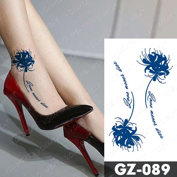 Sula, Kas Ilgst Ūdensnecaurlaidīgus Pagaidu Tetovējumu Uzlīmes Mehndi Peoniju Ziedu Vēstuli Flash Tetovējumiem Sievietēm Tintes Body Art Roku Viltus Tatto Vīriešiem