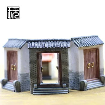 Sveķu Amatniecības Atvērto Durvju Modelis Mini Pasaku Dārzs Miniatūras DIY Namiņš/ Terrariums/ Pudeles/ Micro Sūnu Ainavu Apdare