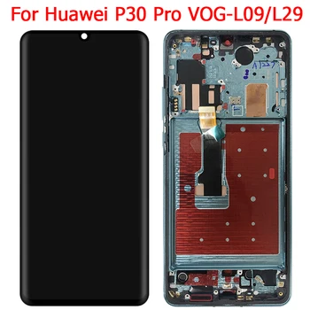 Sākotnējā P30 Pro LCD Huawei P30 Pro Displejs LCD Ar Rāmi 6.47