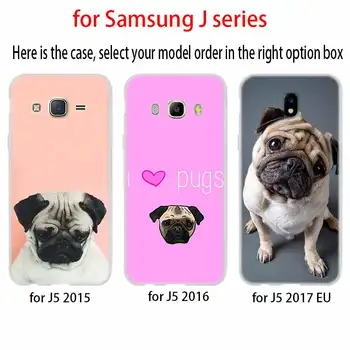 Telefonu gadījumā Soft For Samsung Galaxy J6 J8 J3 J5 J4 J7 Plus 2016 2017 2018 ES Ministru Pro Ace Kucēni Mazuļiem, Suņi, Pūdelis Mopsis Sunītis