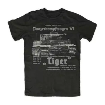 Tiger Tanks T-Krekls Tvertne Spēkā King Tiger Bruņu Automobiļi Vērmahta Īsā Gadījuma vīriešu apģērbu harajuku t krekli