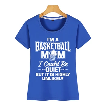 Topi, T Krekls Sievietēm smieklīgi basketbola mamma par mātes Pamata Melns Pielāgots Sieviešu Tshirt